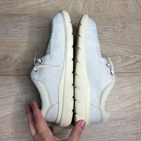 Sperry Women's Captain's Moc Chambray Loafer Sneakers‎ Ivory Slip On 9 - Picture 8 of 10